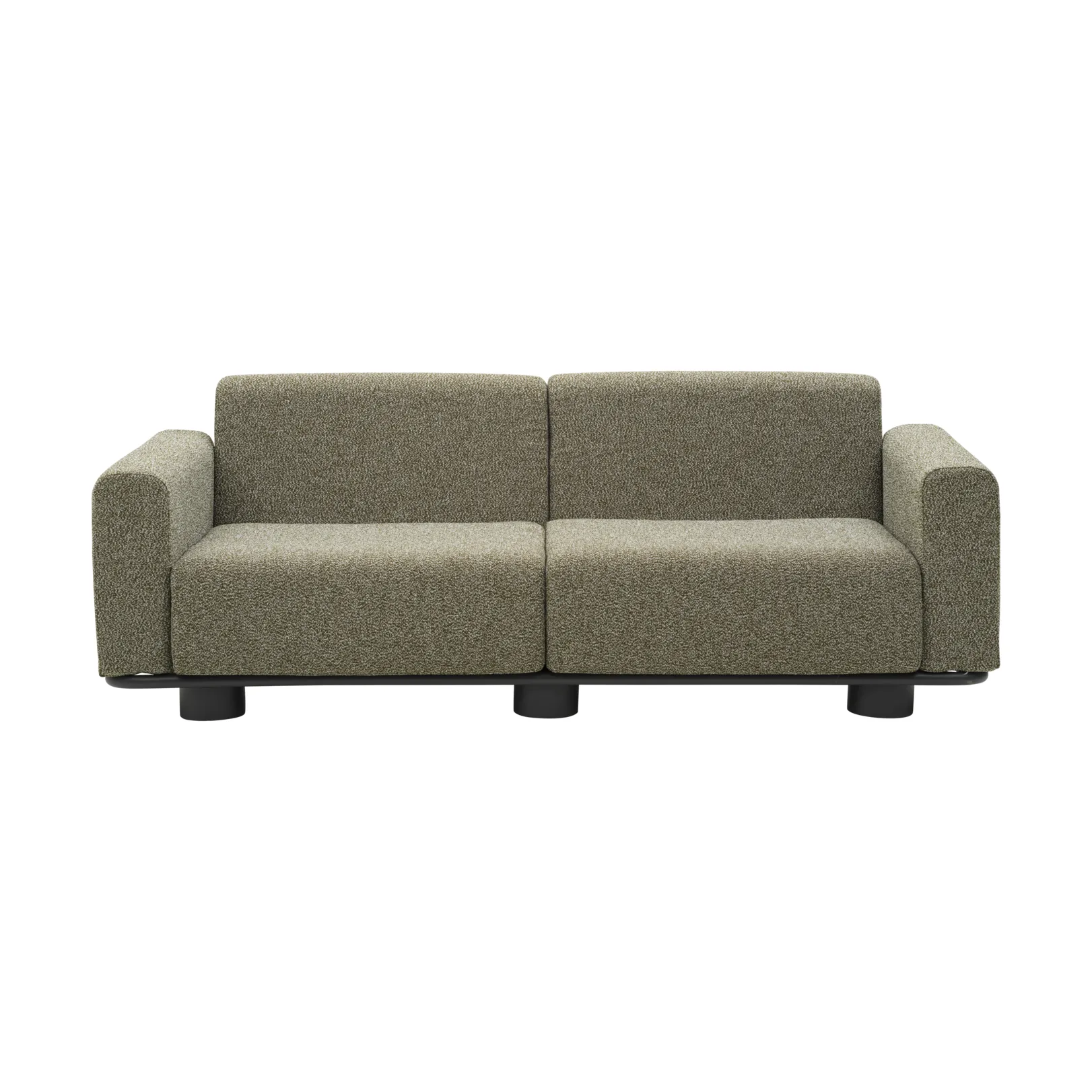 Canapé Bolster, Anthracite-teddy verde, 2,5 places Brafab
