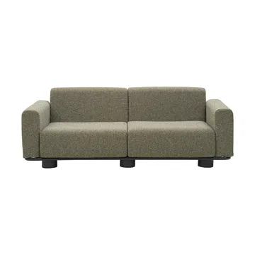 Canapé Bolster - Anthracite-teddy verde, 2,5 places - Brafab