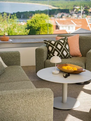 Canapé Bolster - Anthracite-teddy verde, 2,5 places - Brafab