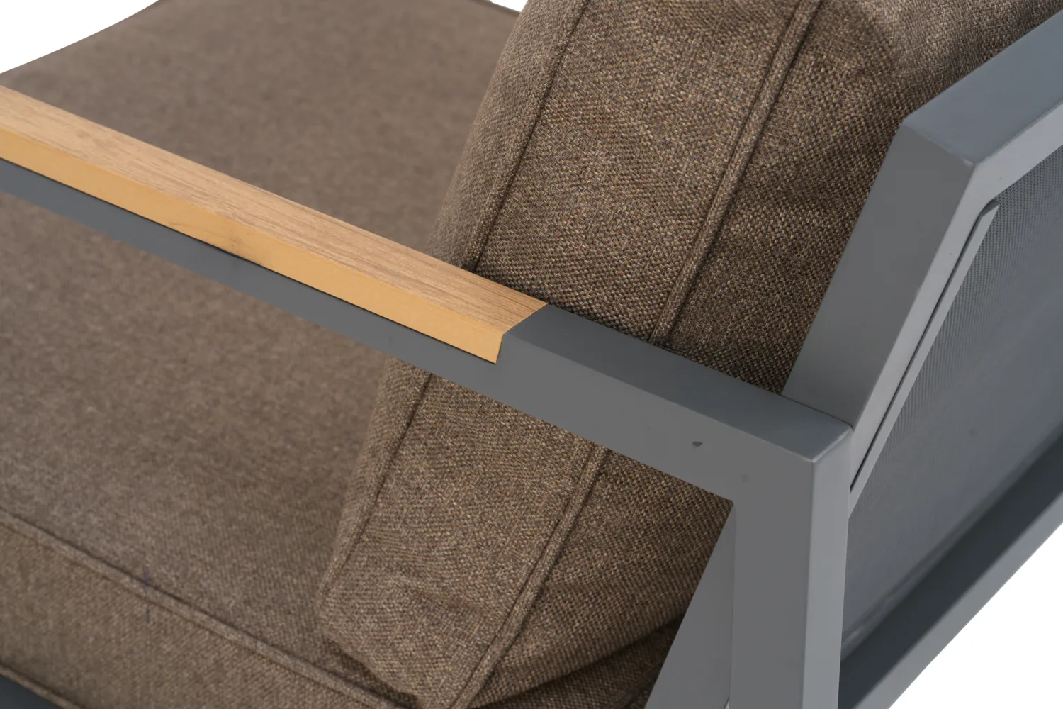 Canapé Cap, Anthracite-marron, 6 places Brafab