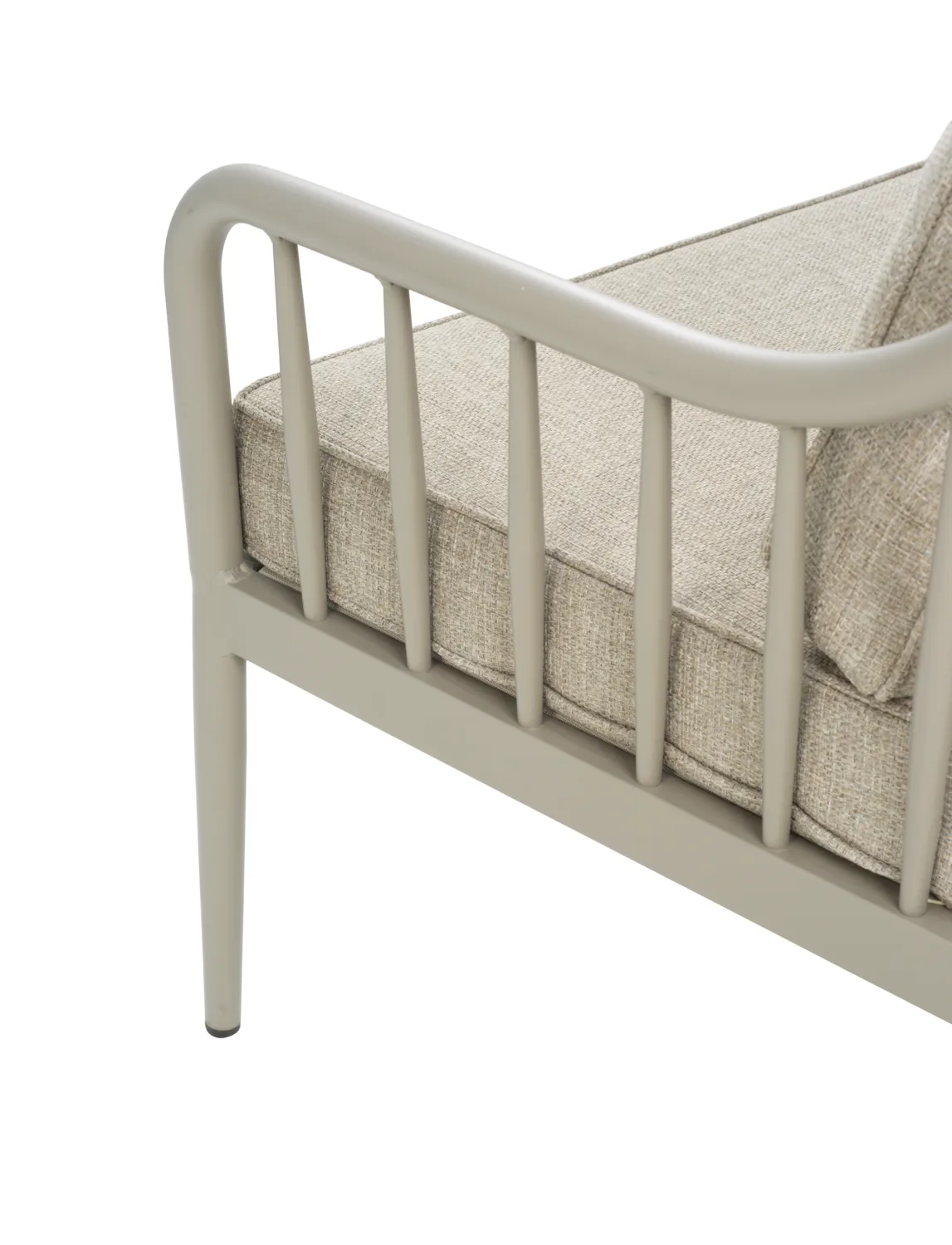 Canapé Coleville, Khaki-burlap beige, 3 places Brafab