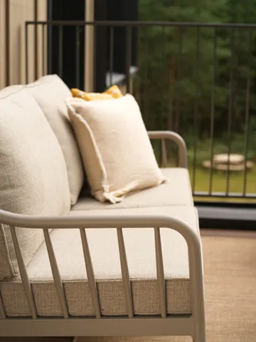 Canapé Coleville - Khaki-burlap beige, 3 places - Brafab