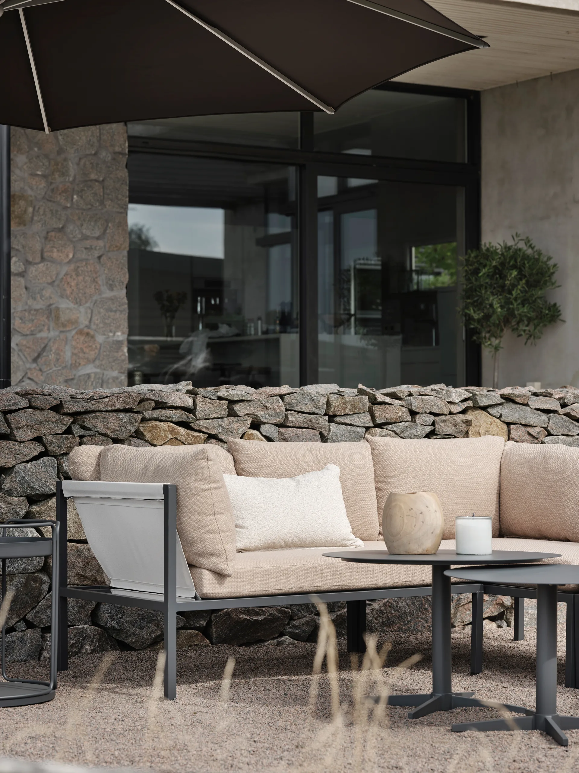 Canapé d’angle Allie, Barley-anthracite Brafab