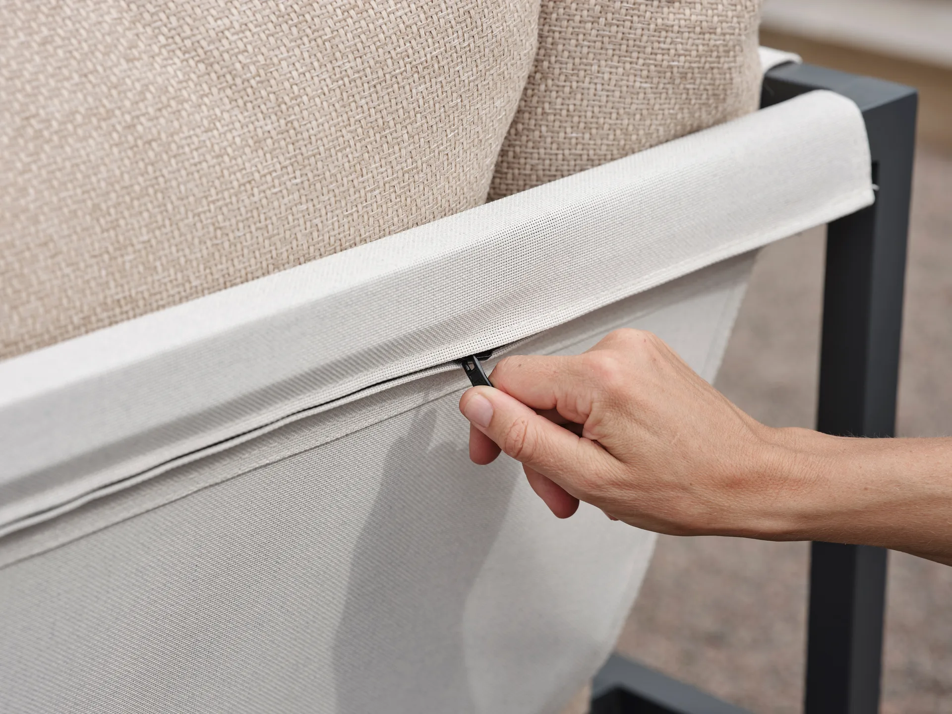 Canapé d’angle Allie, Barley-anthracite Brafab