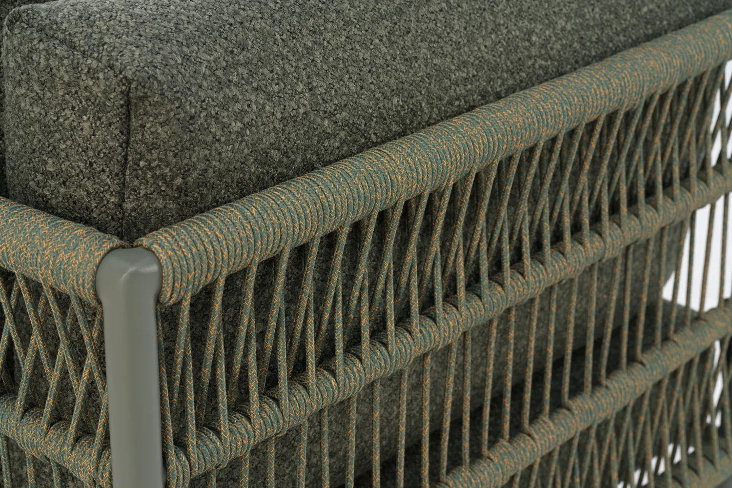 Canapé modulaire Reno, Nordic green-raw avocado, angle Brafab