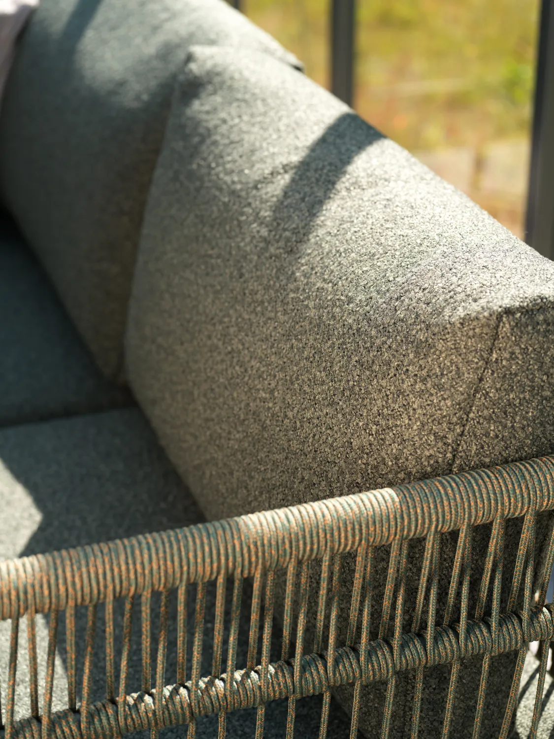 Canapé modulaire Reno, Nordic green-raw avocado, angle Brafab