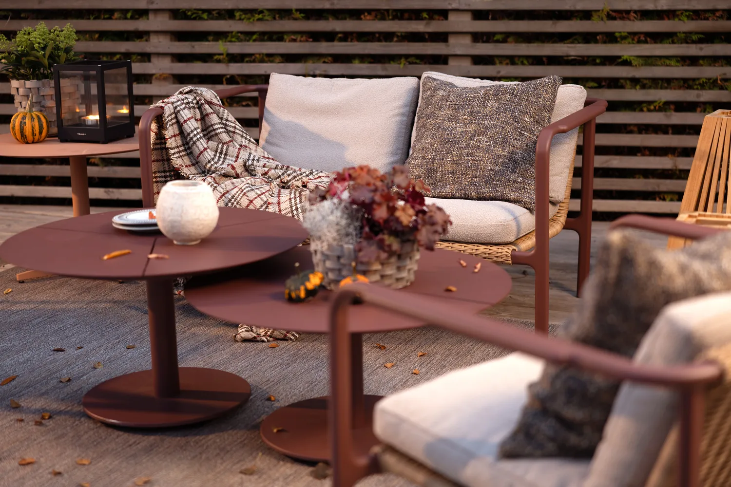 Canapé Motty, Zin red-teddy beige, 2-places Brafab