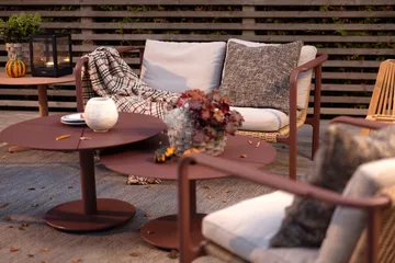 Canapé Motty - Zin red-teddy beige, 2-places - Brafab