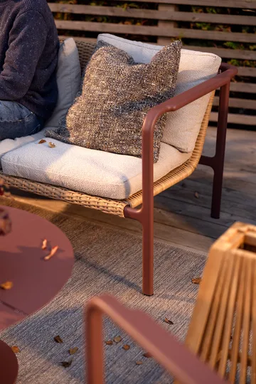 Canapé Motty - Zin red-teddy beige, 2-places - Brafab