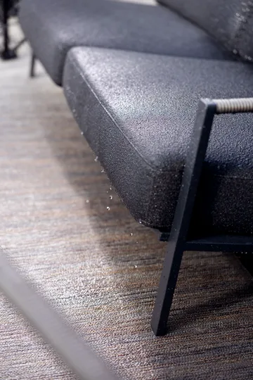 Canapé Naos - Noir-teddy black, 2,5 places - Brafab