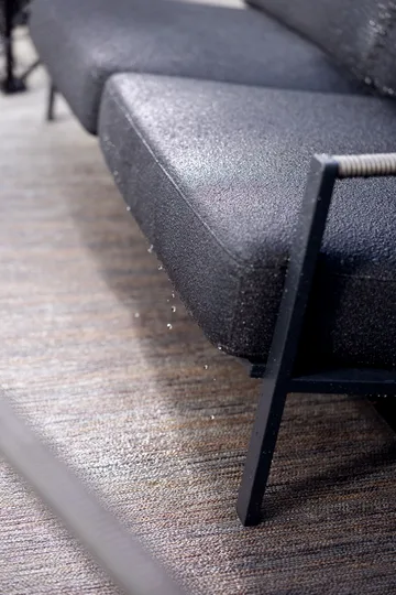 Canapé Naos - Noir-teddy black, 2,5 places - Brafab