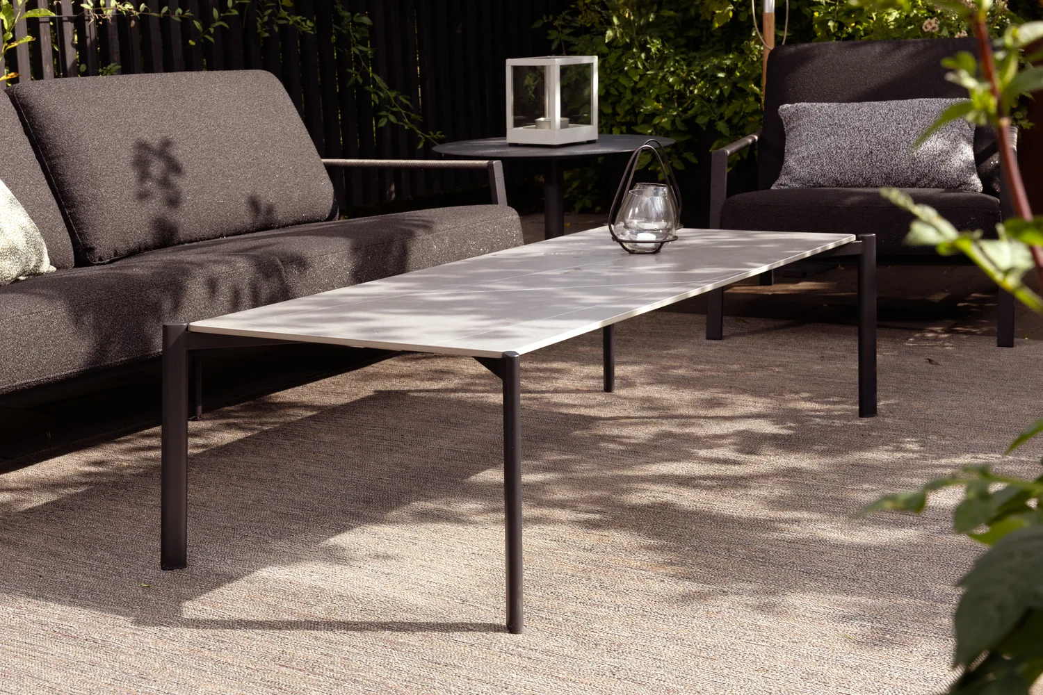 Canapé Naos, Noir-teddy black, 2,5 places Brafab