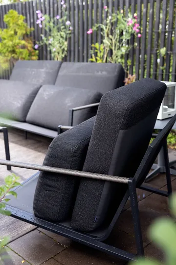 Canapé Naos - Noir-teddy black, 2,5 places - Brafab