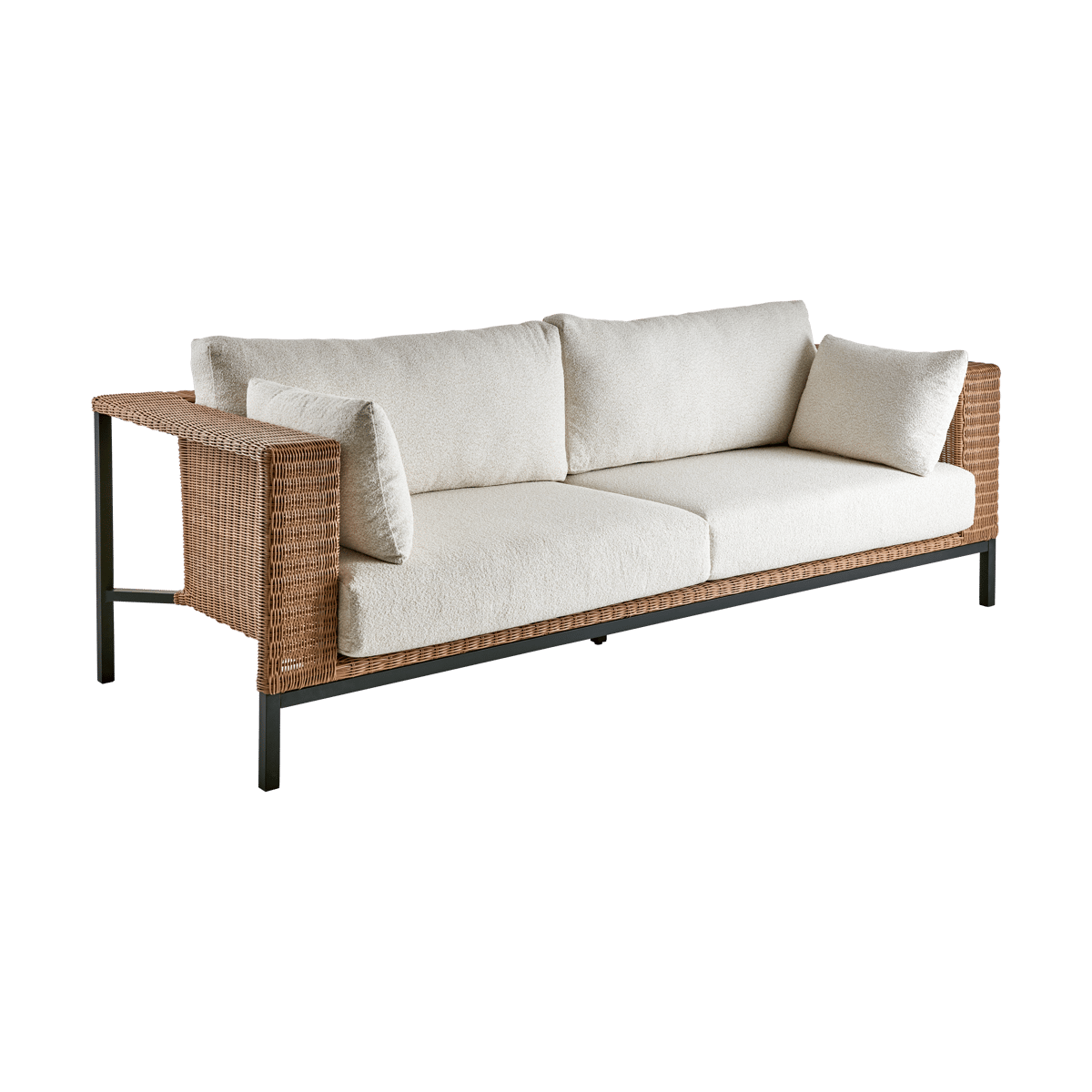 Brafab Canapé Shell Teddy rice-noir | Design Scandinave | Noir