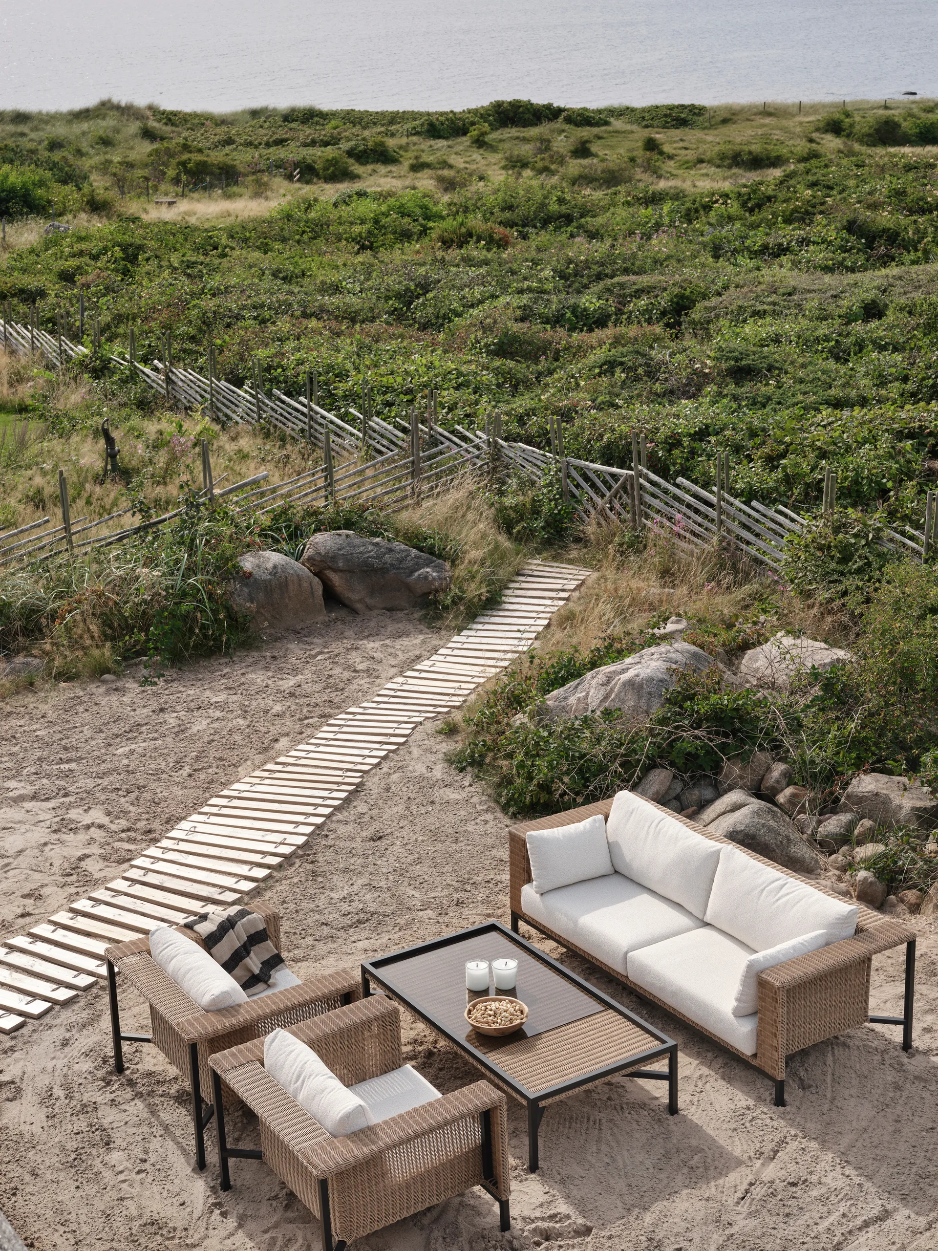 Canapé Shell, Teddy rice-noir Brafab