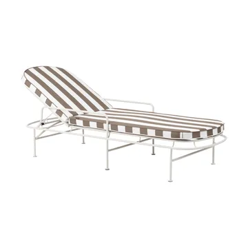 Chaise longue Arts 196x96 cm - Soft White-beige rayures - Brafab
