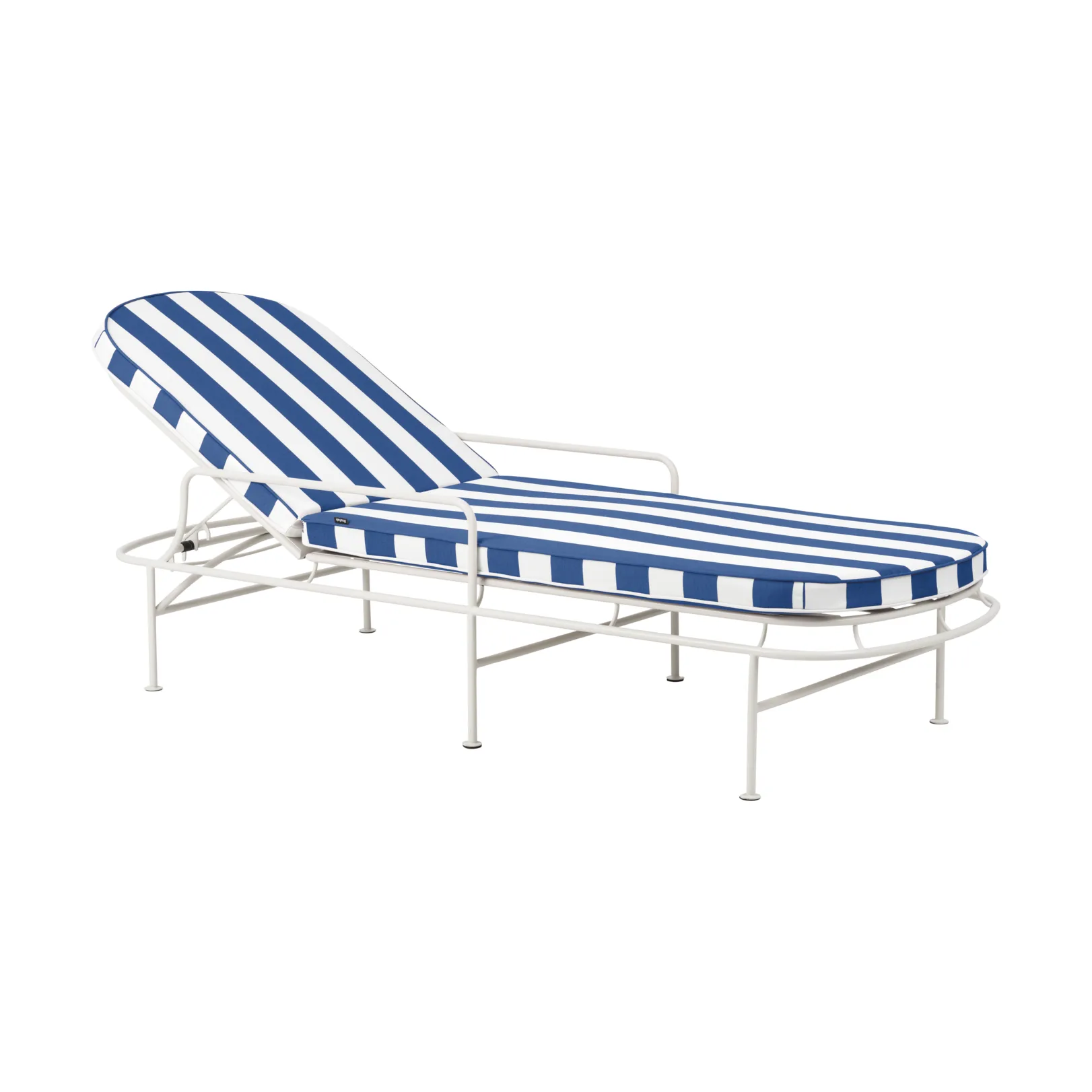 Chaise longue Arts 196x96 cm, Soft White-blue stripes Brafab