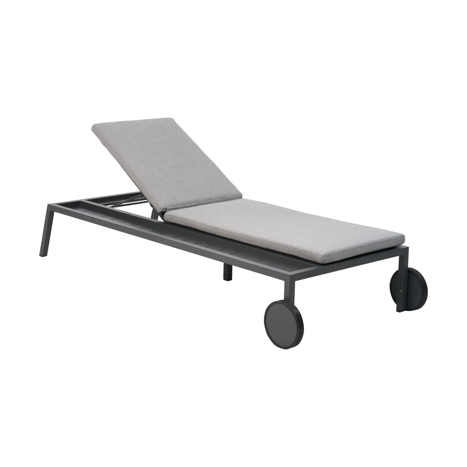 Chaise longue Samvaro 218x92 cm, Anthracite-pearl grey Brafab