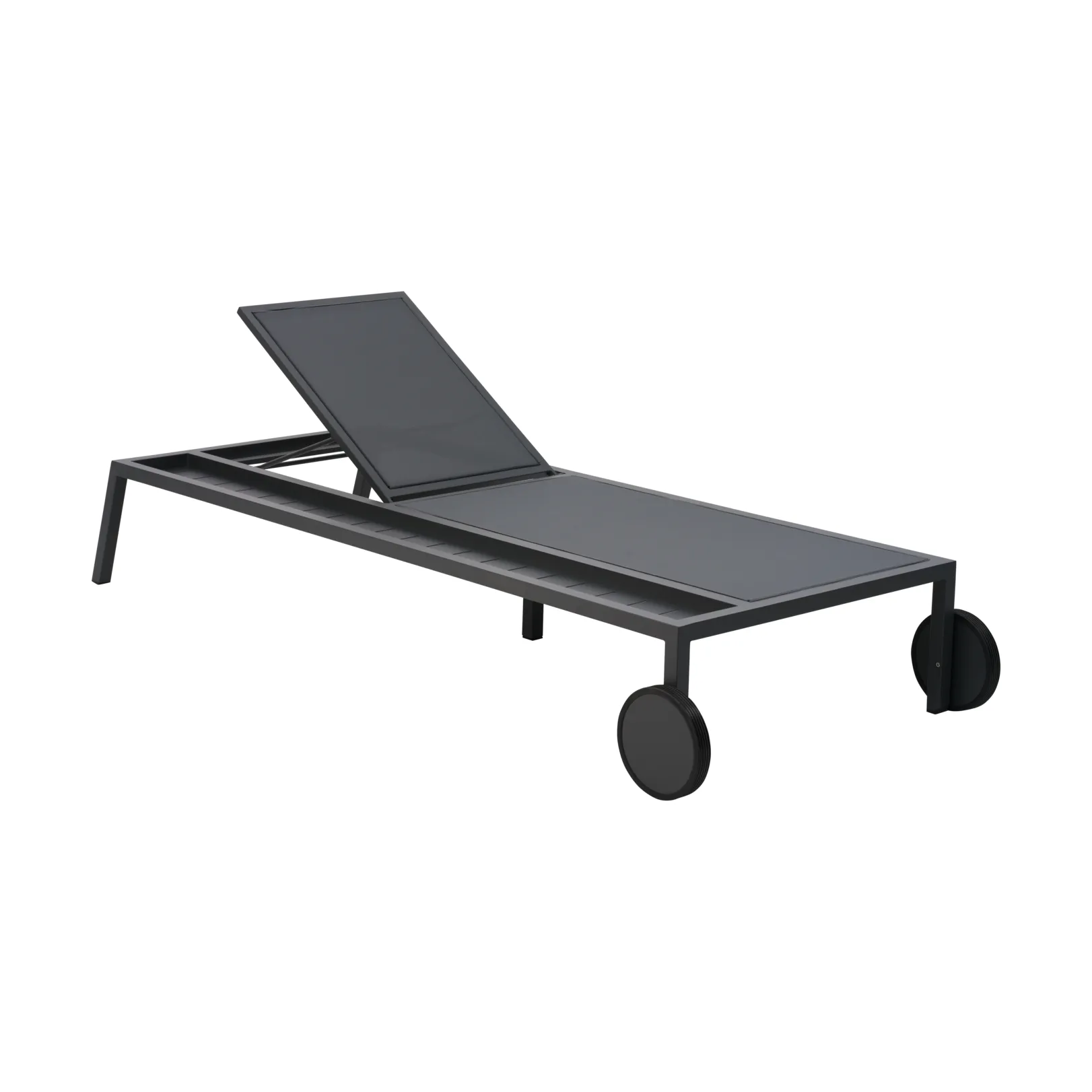 Chaise longue Samvaro 218x92 cm, Anthracite-pearl grey Brafab