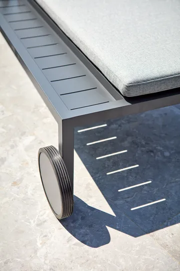 Chaise longue Samvaro 218x92 cm - Anthracite-pearl grey - Brafab