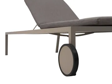 Chaise longue Samvaro 218x92 cm - Khaki-soft dawn - Brafab