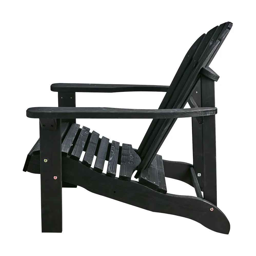 Chaise longue Skule, Pin de couleur noir Brafab