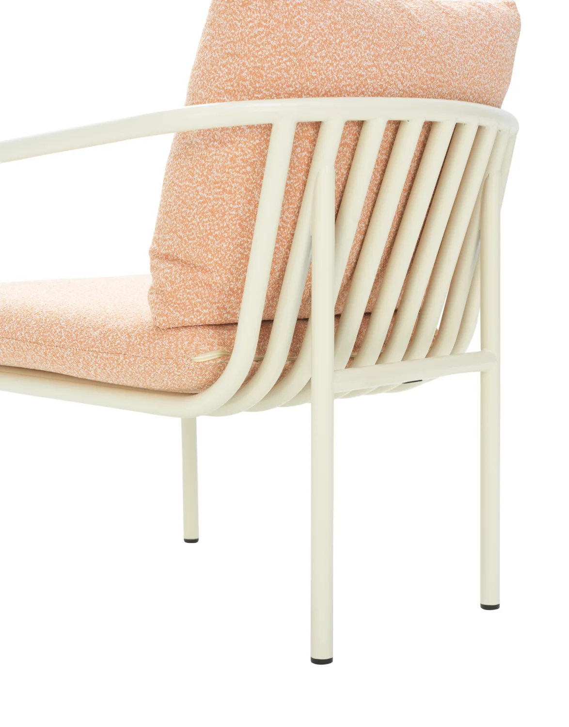 Fauteuil Bendt, White-teddy orange Brafab