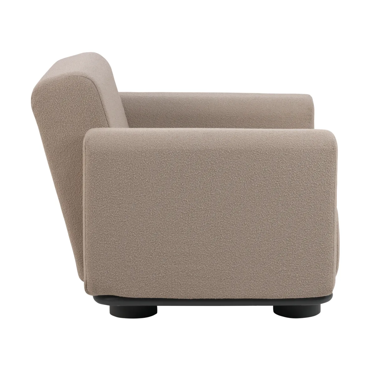 Fauteuil Bolster, Anthracite-teddy beige Brafab