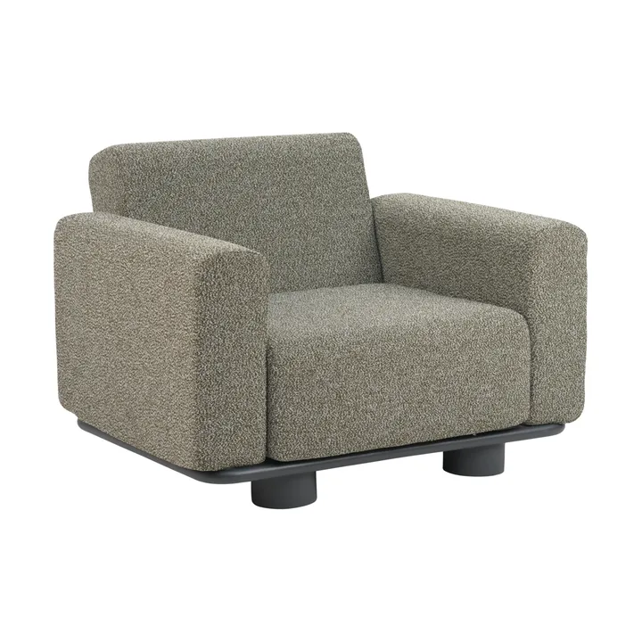 Fauteuil Bolster - Anthracite-teddy verde - Brafab