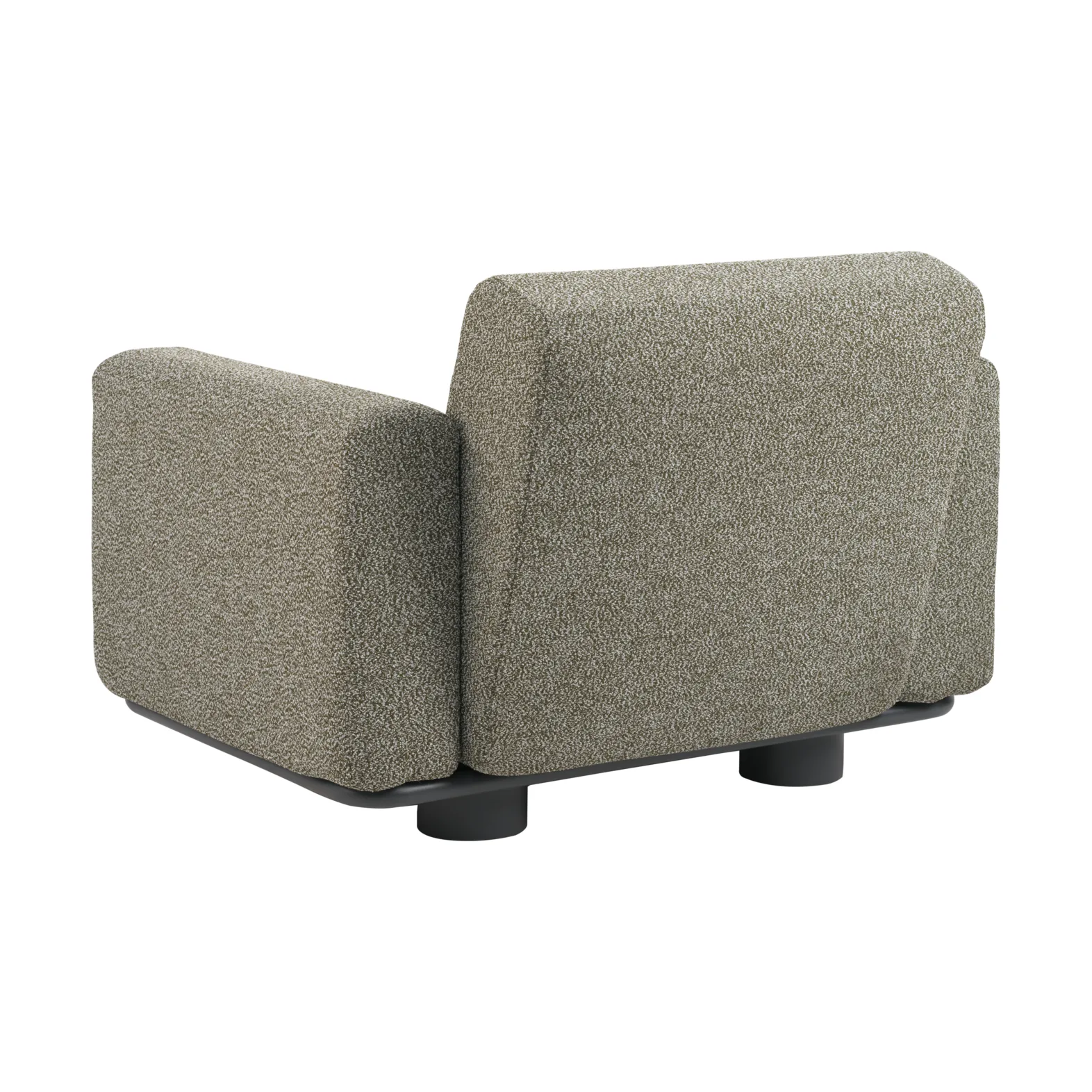 Fauteuil Bolster, Anthracite-teddy verde Brafab