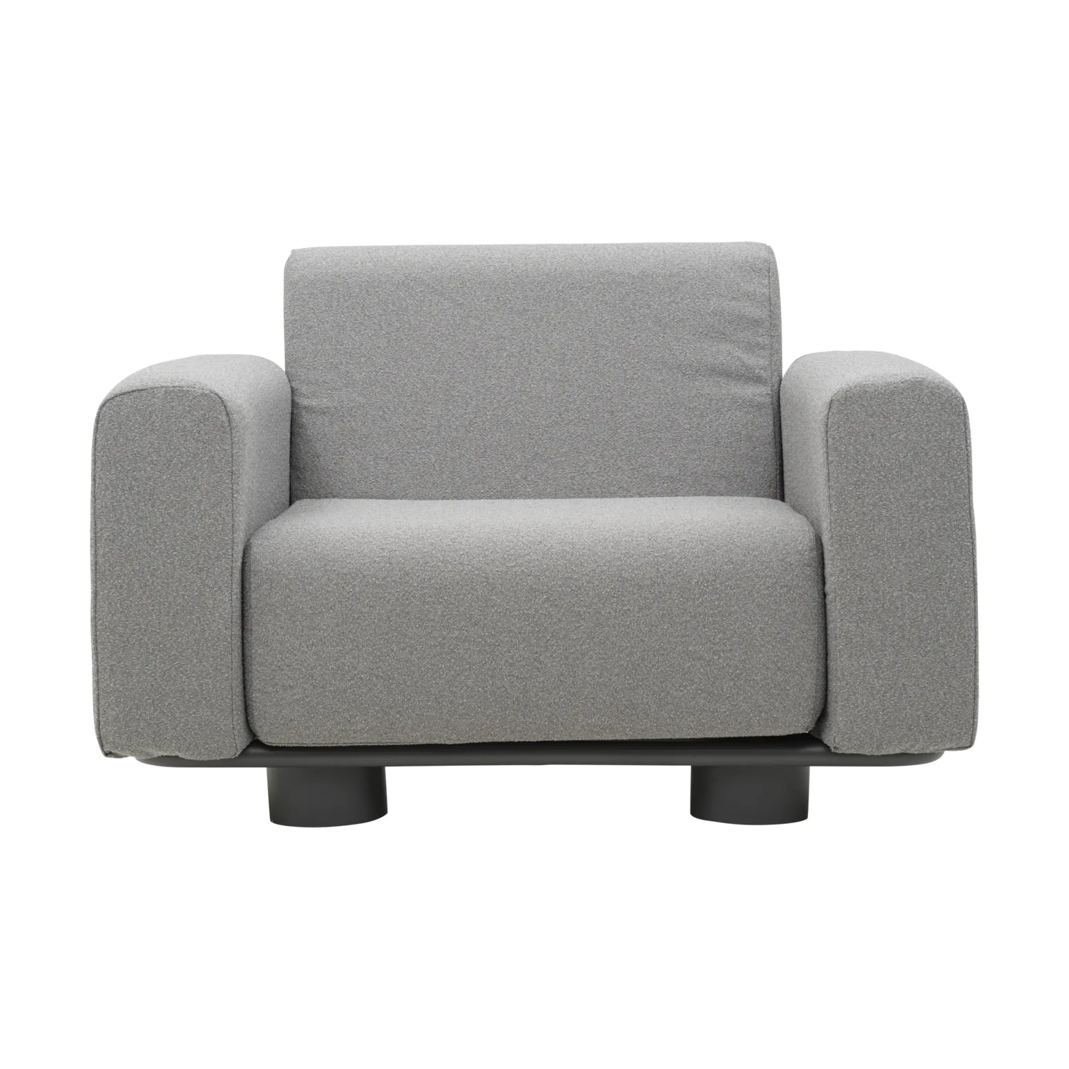 Fauteuil Bolster, Antracite-teddy grey Brafab