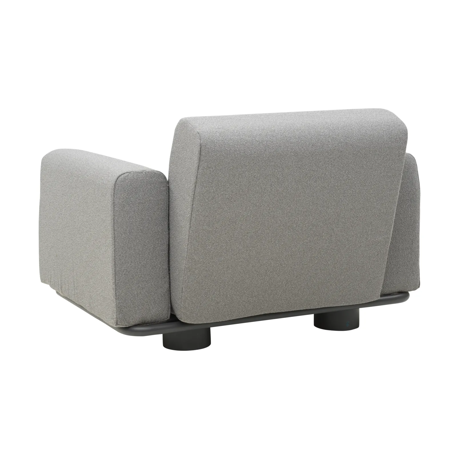 Fauteuil Bolster, Antracite-teddy grey Brafab