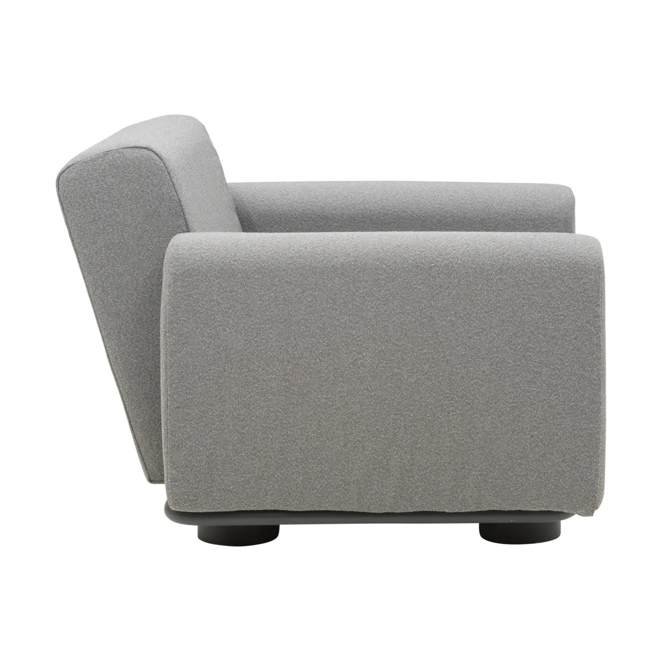 Fauteuil Bolster, Antracite-teddy grey Brafab
