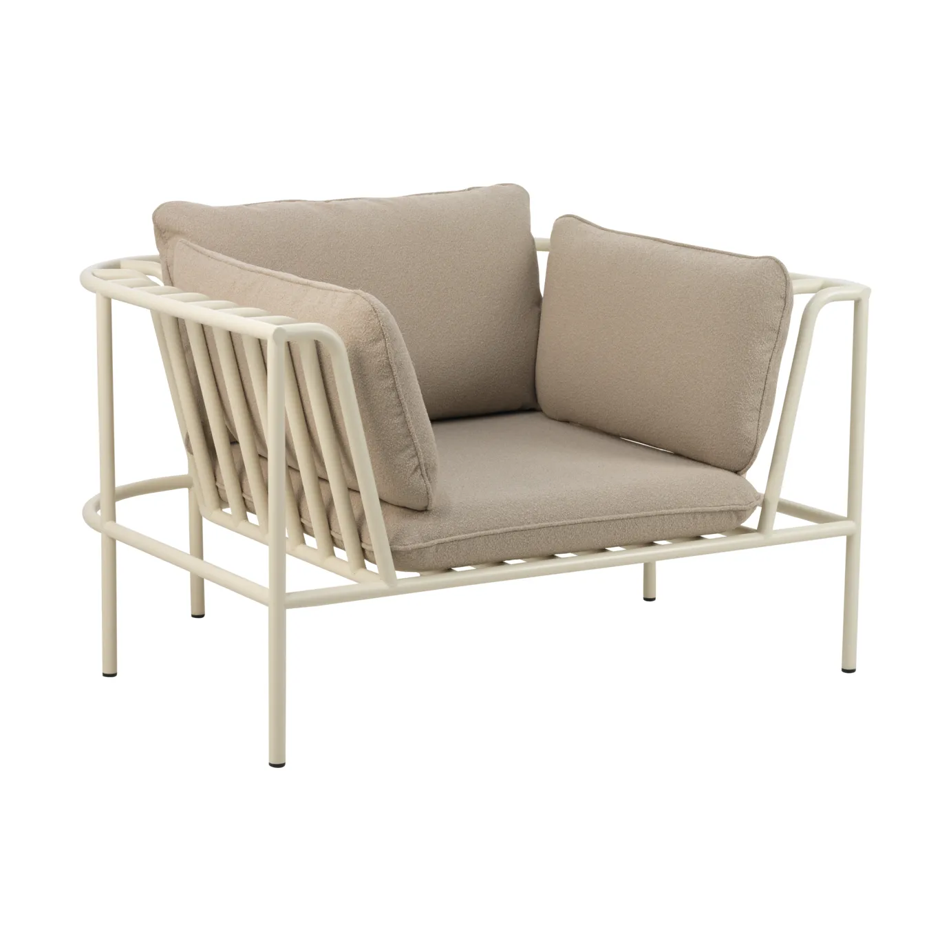 Fauteuil Collier, Pearl white-teddy beige Brafab
