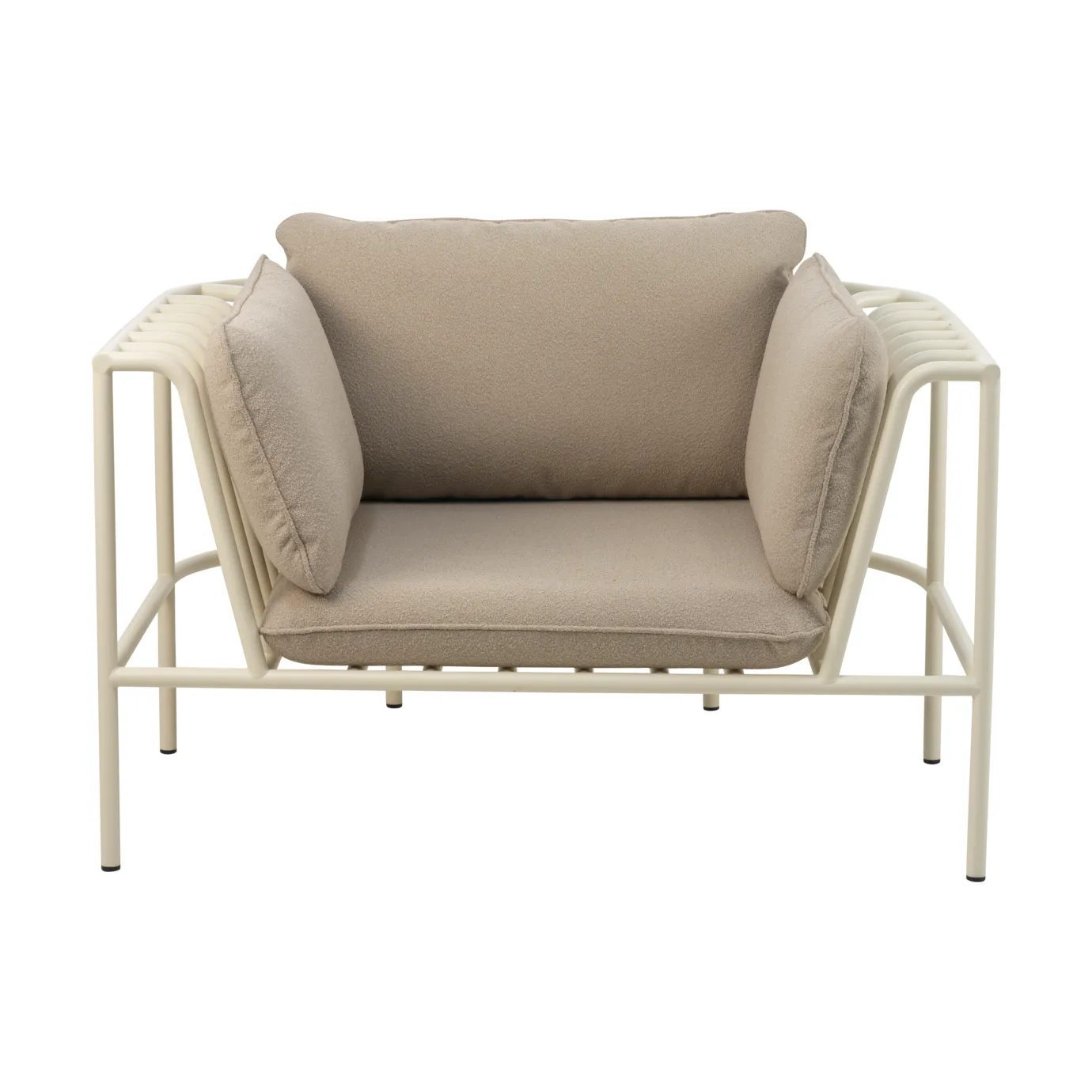 Fauteuil Collier, Pearl white-teddy beige Brafab
