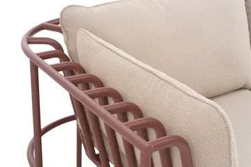 Fauteuil Collier - Zin red-teddy beige - Brafab