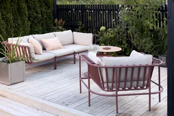 Fauteuil Collier - Zin red-teddy beige - Brafab