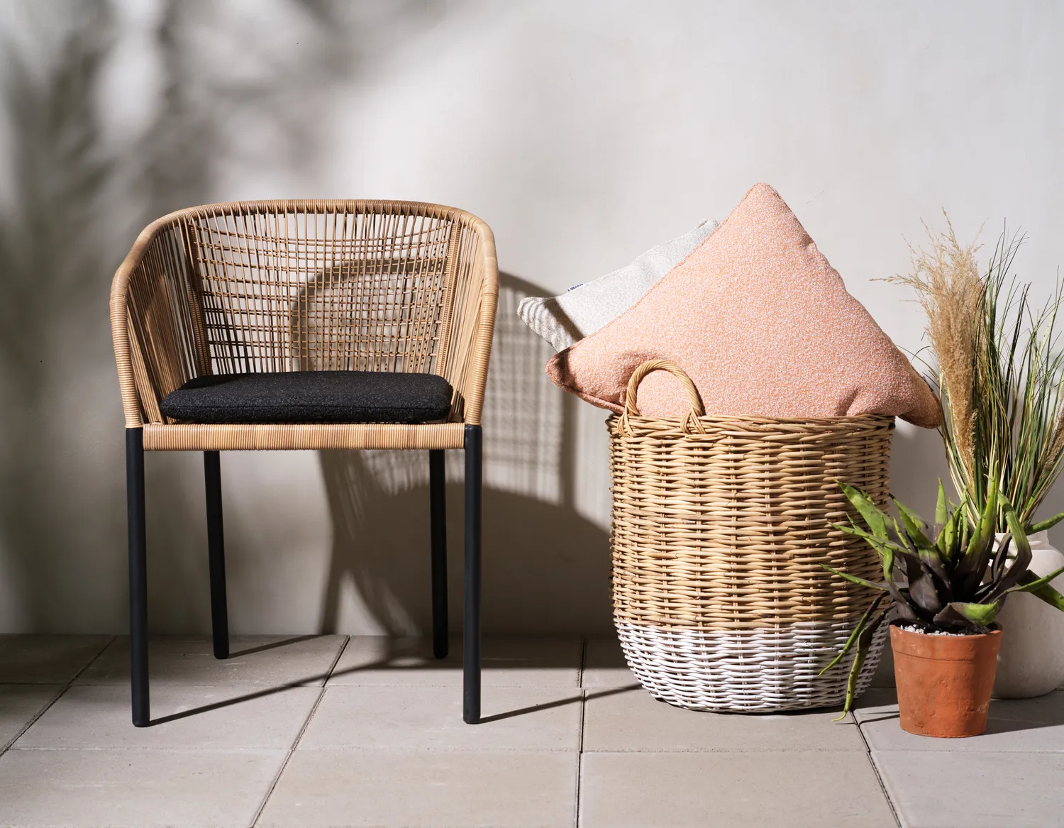 Fauteuil Delta, Noir-naturel Brafab