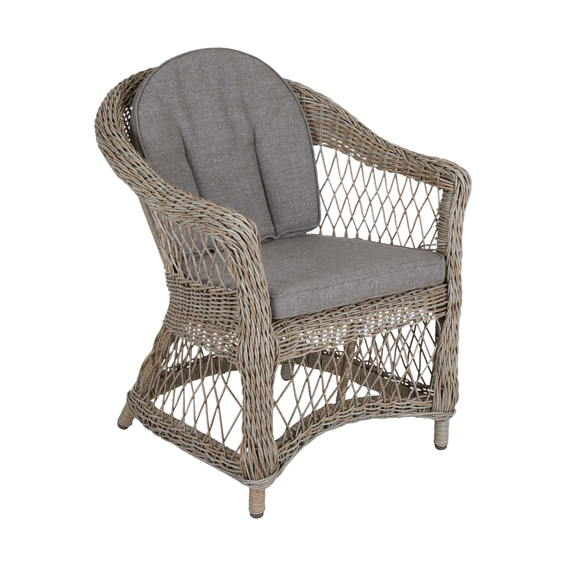 Fauteuil Kamomill avec coussin d'assise et de dossier, Beige-sable Brafab