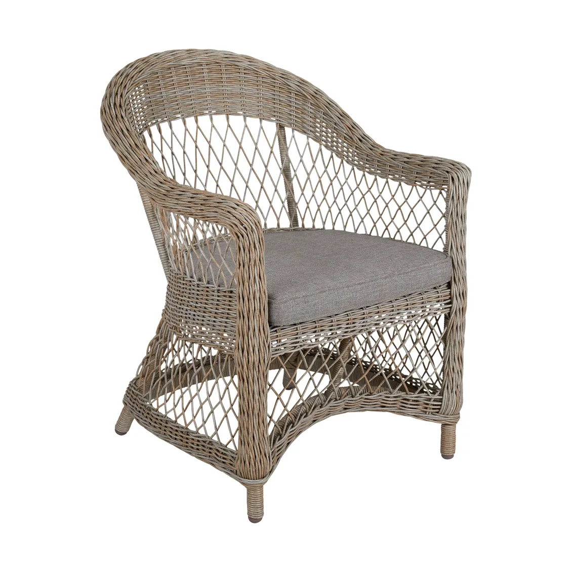 Fauteuil Kamomill avec coussin d'assise et de dossier, Beige-sable Brafab