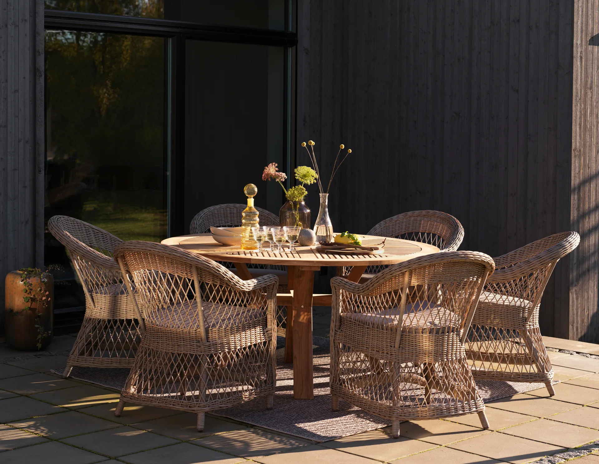 Fauteuil Kamomill avec coussin d'assise et de dossier, Beige-sable Brafab