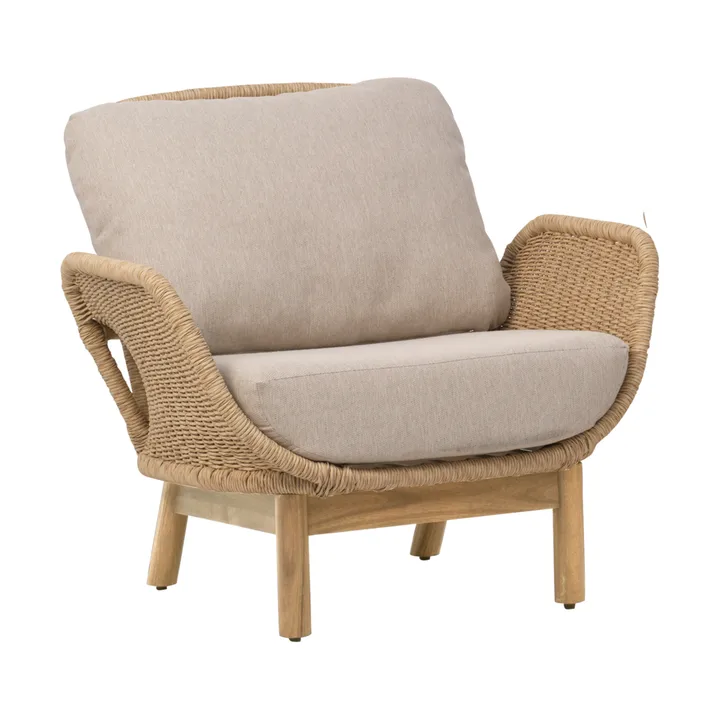 Fauteuil Lily - Twist straw-plush wheat - Brafab