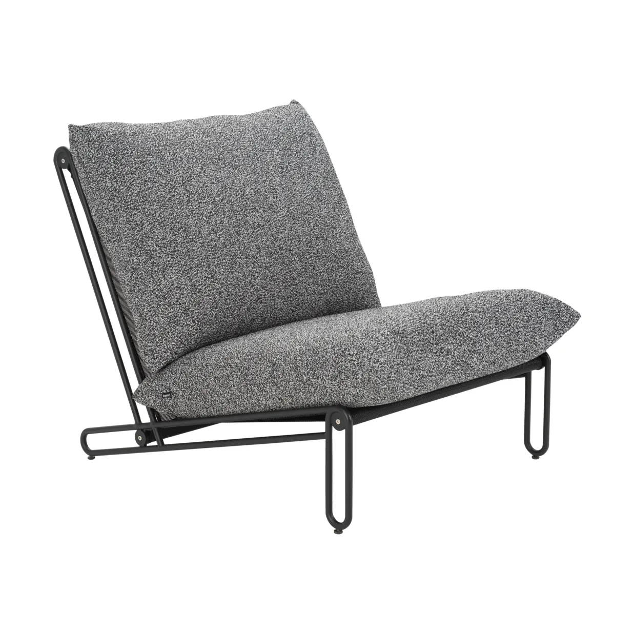 Fauteuil lounge Blixt, Noir-teddy ant Brafab