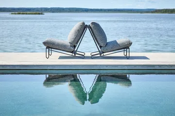 Fauteuil lounge Blixt - Noir-teddy ant - Brafab