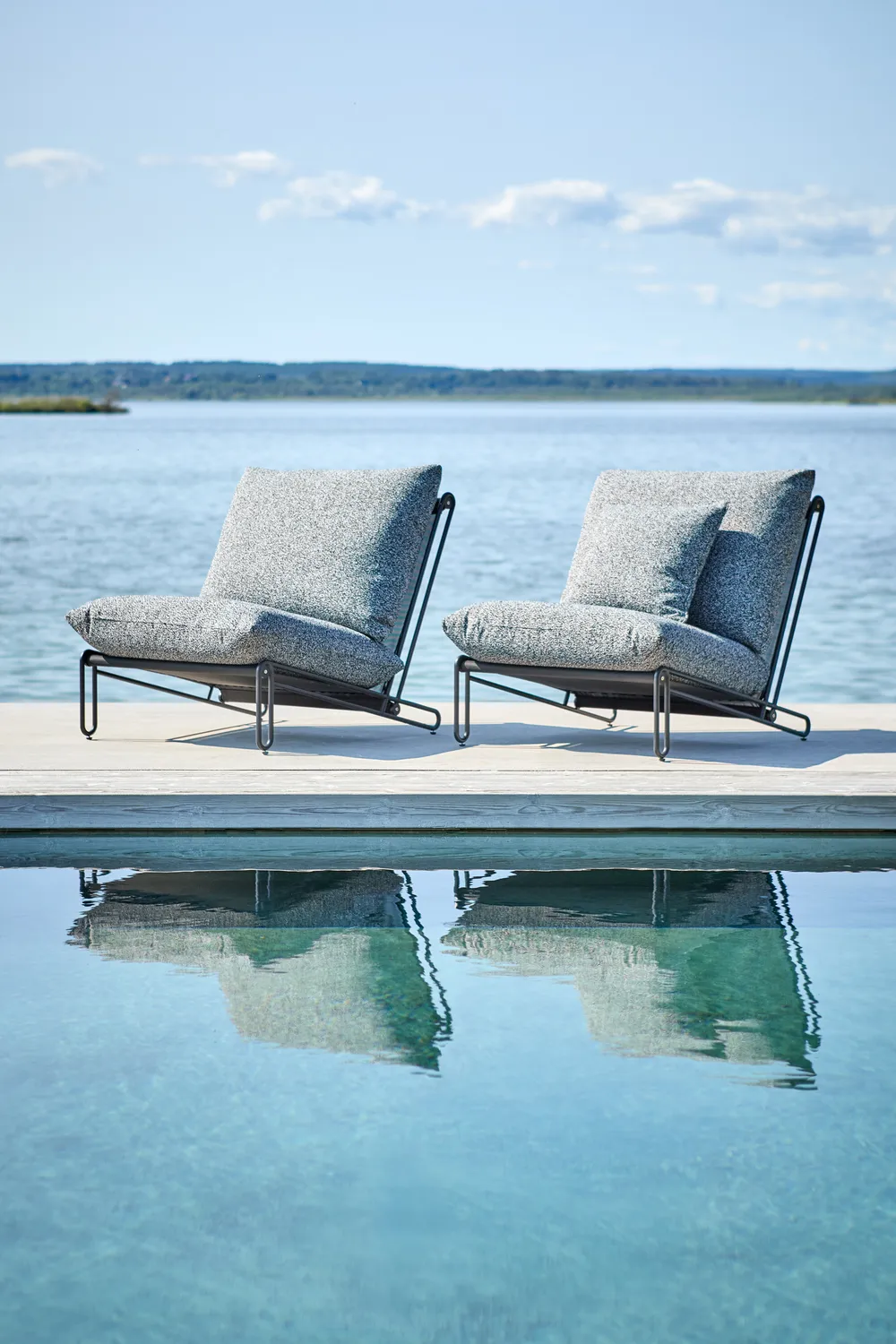 Fauteuil lounge Blixt, Noir-teddy ant Brafab