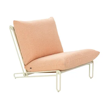 Fauteuil lounge Blixt - Pearl white-teddy orange - Brafab