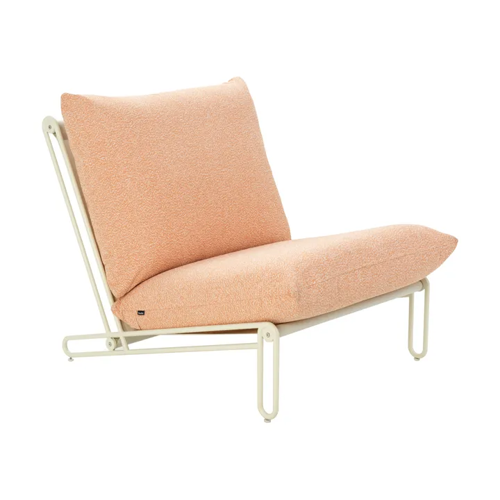 Fauteuil lounge Blixt - Pearl white-teddy orange - Brafab