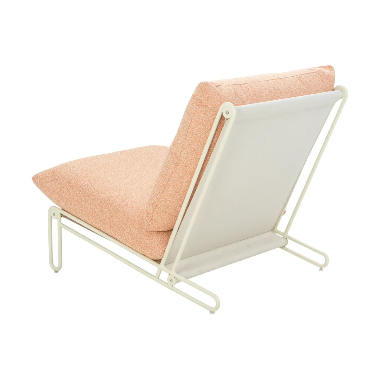 Fauteuil lounge Blixt, Pearl white-teddy orange Brafab