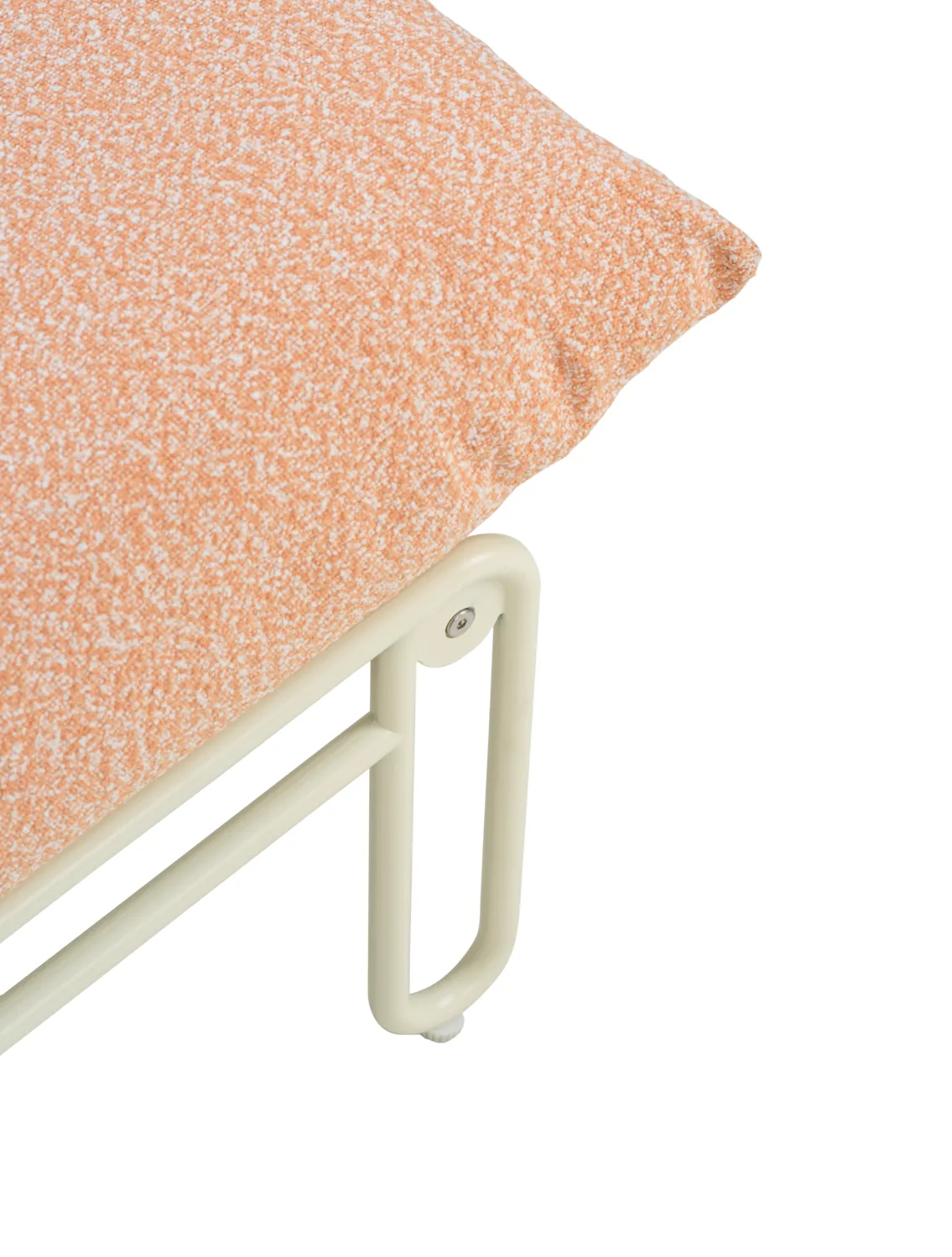 Fauteuil lounge Blixt, Pearl white-teddy orange Brafab