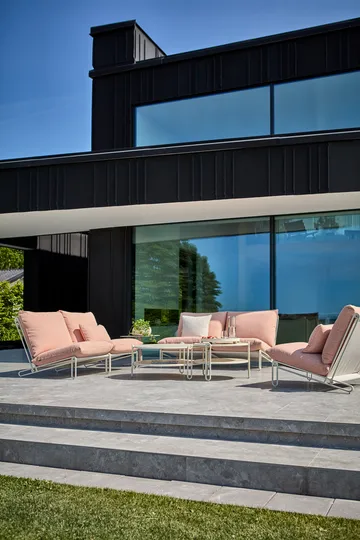 Fauteuil lounge Blixt - Pearl white-teddy orange - Brafab